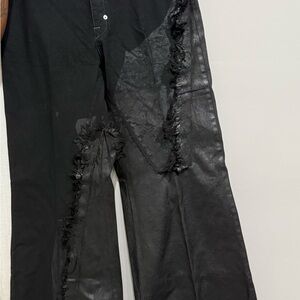 Rick Owens Black Distressed Dress Pants